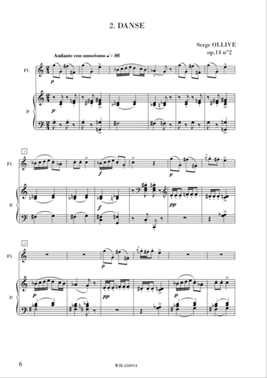 4 CHANSONS D'AUTREFOIS, OP. 14 Flute Solo scores gallery preview page 6