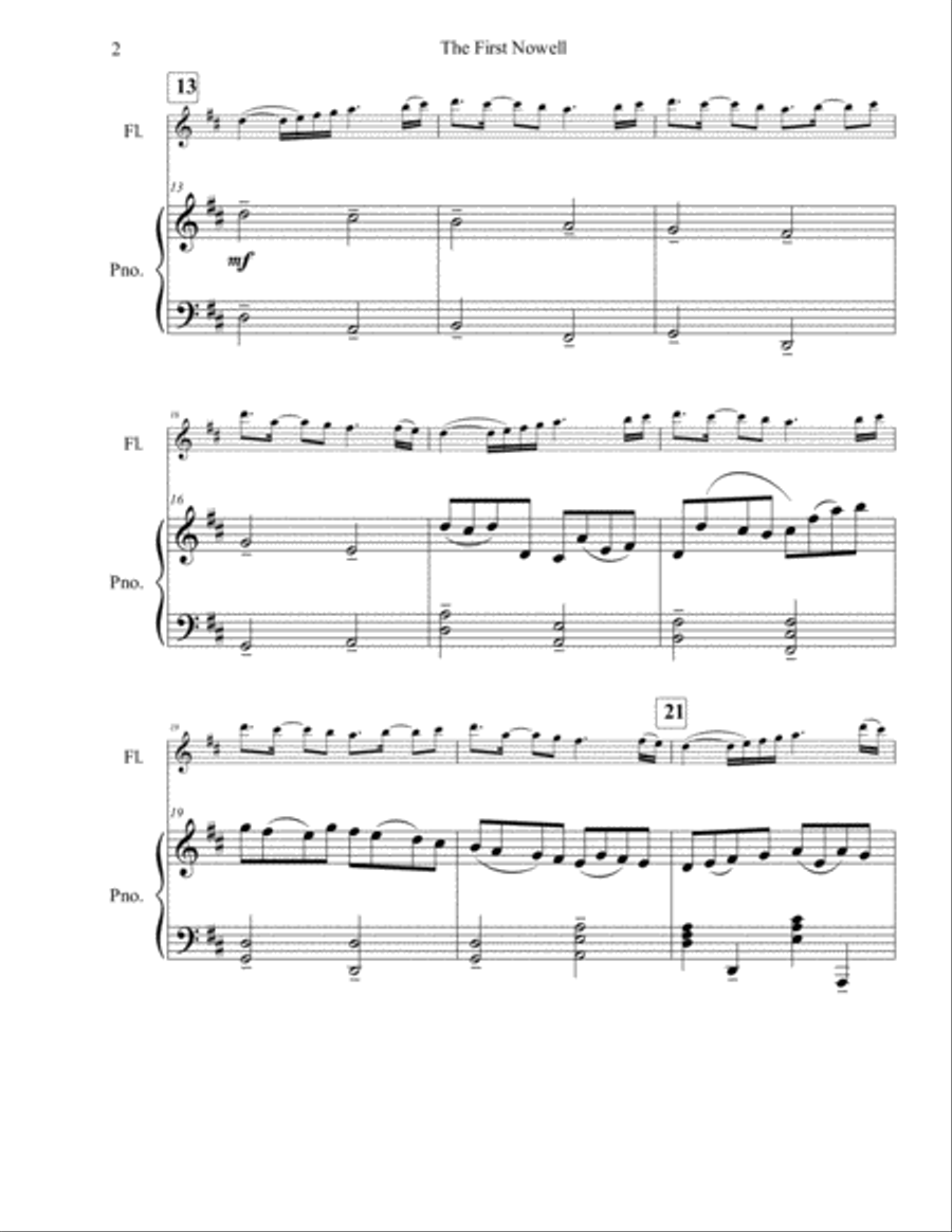 The First Nowell for Solo Flute Flute Solo scores gallery preview page 3