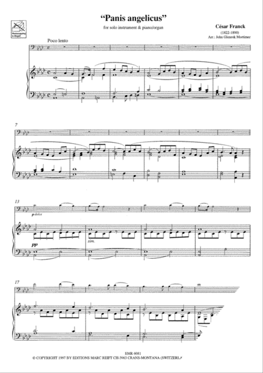 Panis Angelicus Tenor Saxophone scores gallery preview page 3