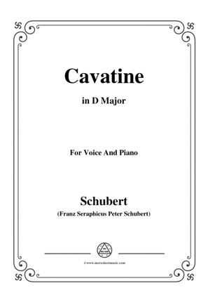 Schubert-Cavatine,from the opera 'Alfonso und Estrella'(D.732),in D Major,for Voice&Piano