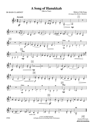 A Song of Hanukkah: B-flat Bass Clarinet