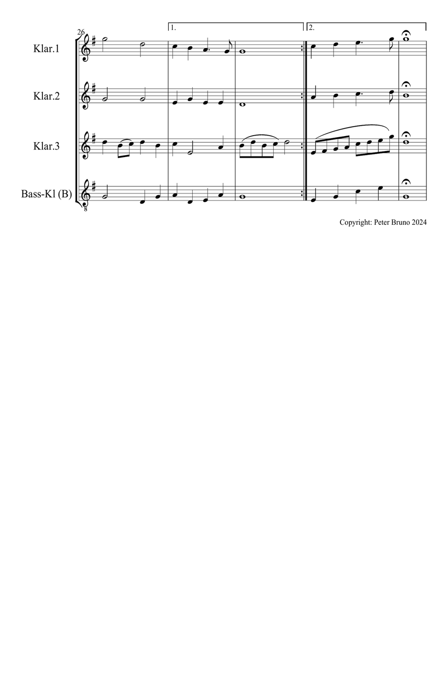 10 Weihnachtslieder für Holz Ensemble / 10 Christmas Songs For Woodwind Ensemble Woodwind Quartet scores gallery preview page 4