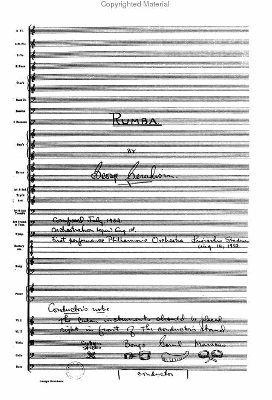 Cuban Overture Full Orchestra scores gallery preview page 2