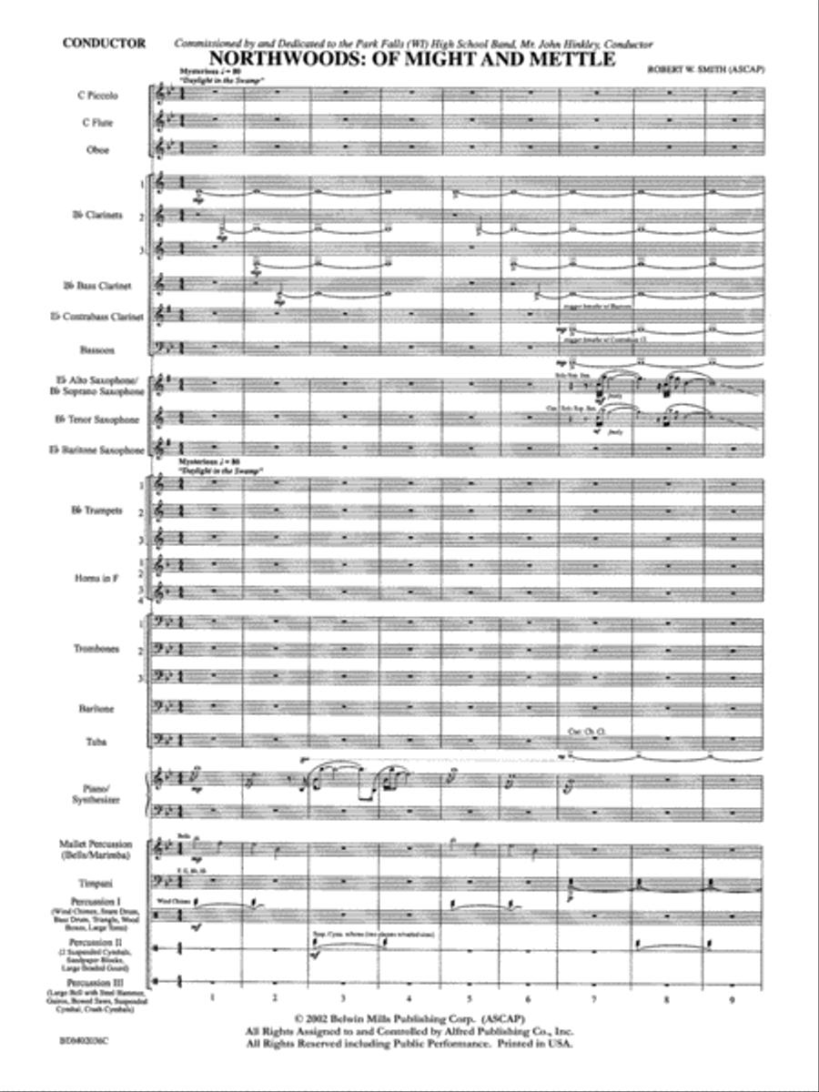 Northwoods: Of Might and Mettle: Score Concert Band scores gallery preview page 3