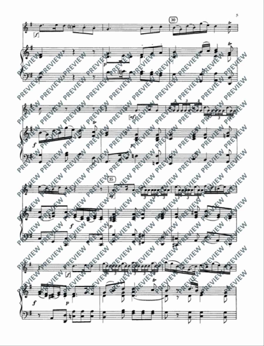 Concertino G major and Nocturne C major Oboe scores gallery preview page 6