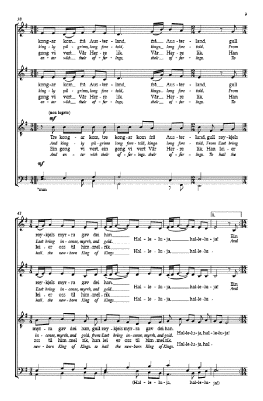 Eit barn er fodt i Bethlehem 4-Part scores gallery preview page 8