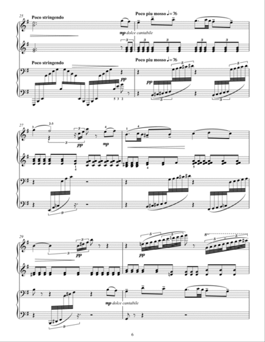 Pas de deux from The Nutcracker 1 Piano, 4-Hands scores gallery preview page 6