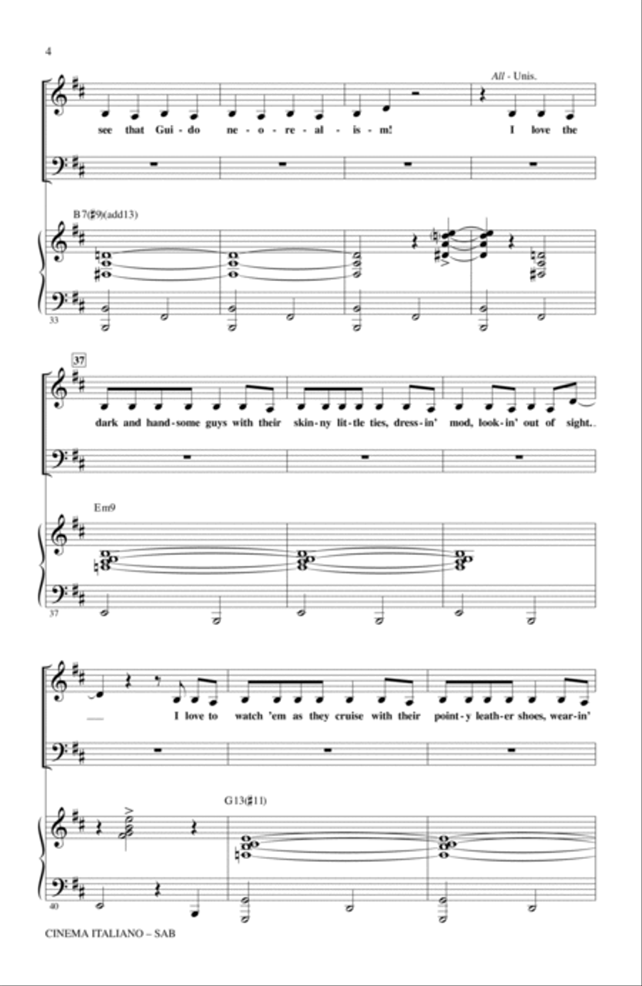 Cinema Italiano Cinema Italiano 3-Part scores gallery preview page 3