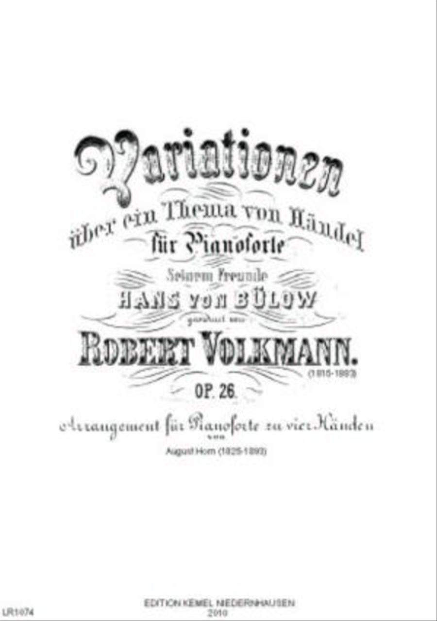 Variationen über ein Thema von Händel Piano Duet scores gallery preview page 1