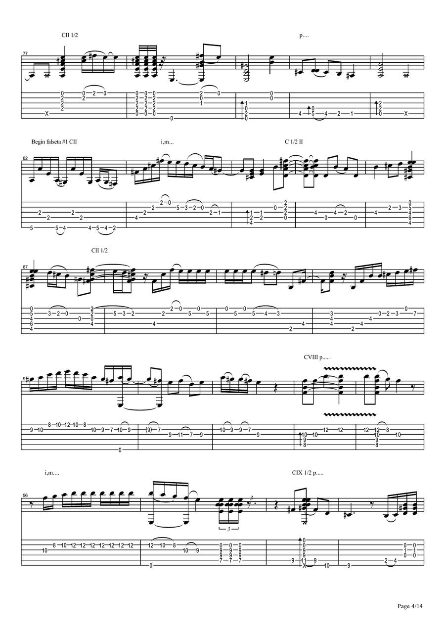 Vicente Amigo - Ciudad De Las Ideas - 2 - La Tarde Es Caramelo Acoustic Guitar scores gallery preview page 4