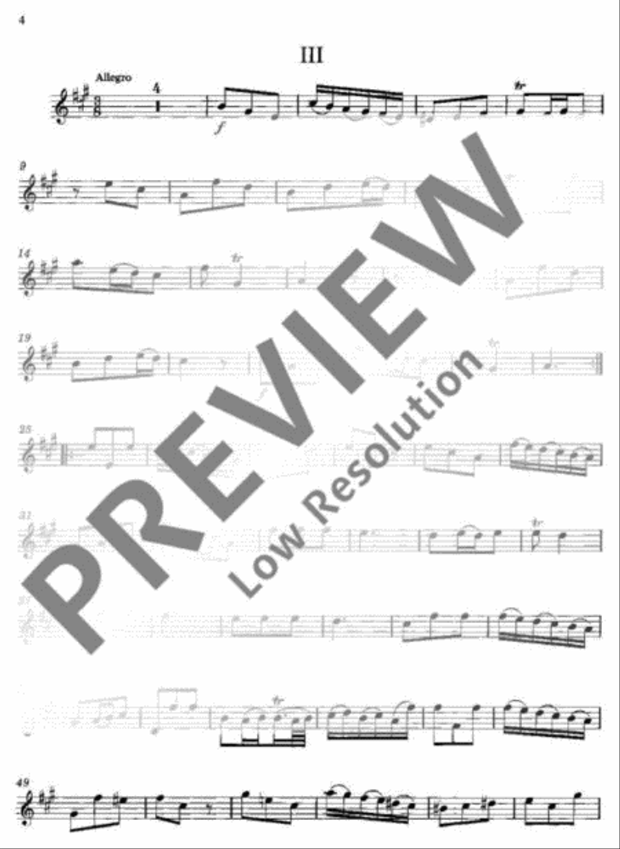 Concerto A major Flute scores gallery preview page 15