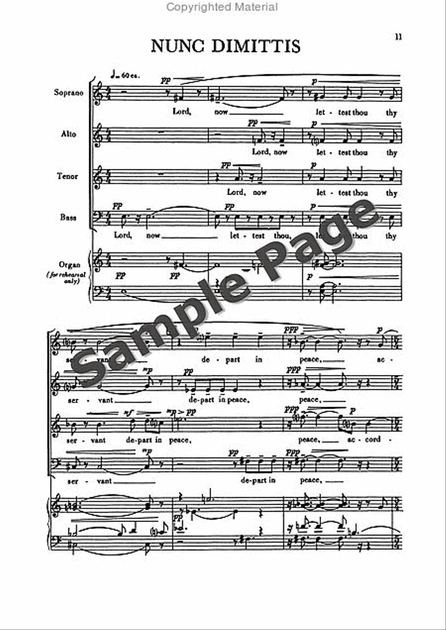 Magnificat and Nunc Dimittis 4-Part scores gallery preview page 14