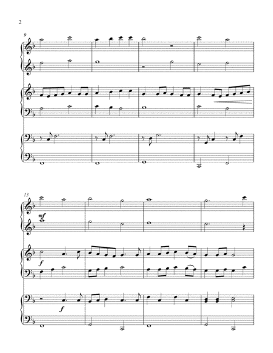 Simple Gifts (1 piano, 6 hands trio) Piano Trio scores gallery preview page 3