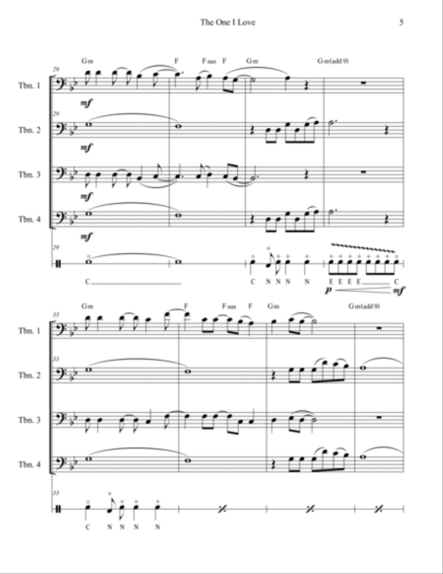 The One I Love Small Ensemble scores gallery preview page 5