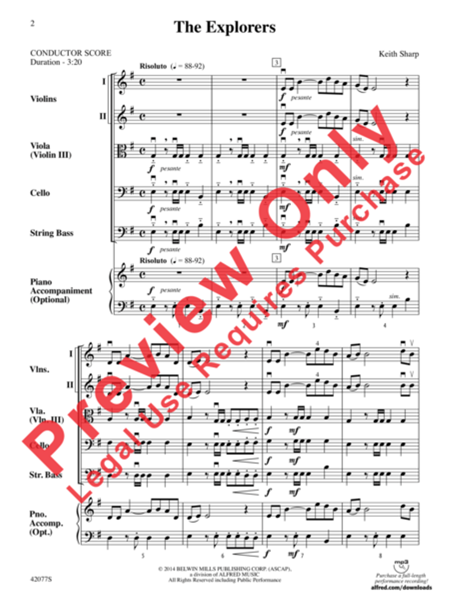 The Explorers String Orchestra scores gallery preview page 3