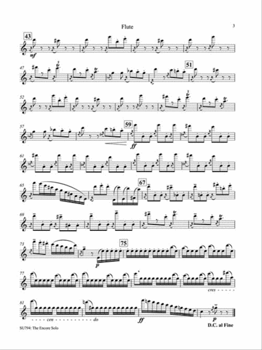 The Encore Solo Flute Solo scores gallery preview page 3