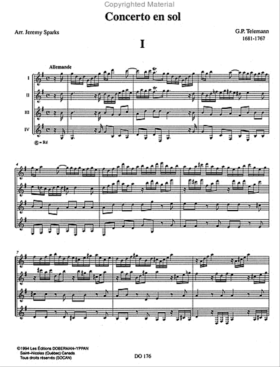 Concerto in G Guitar Ensemble scores gallery preview page 2