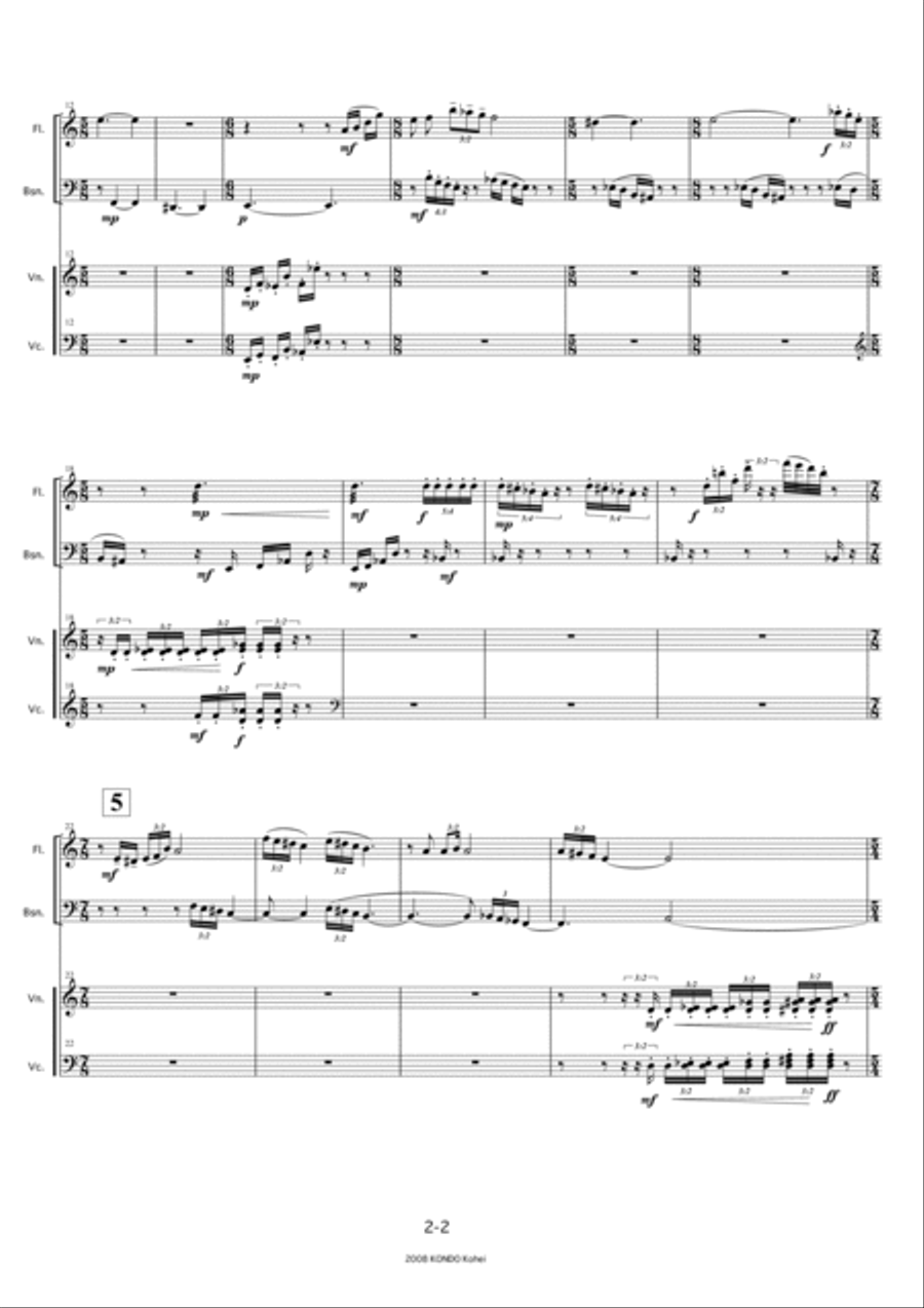 Quartet for Flute, Bassoon, Violin and Cello 