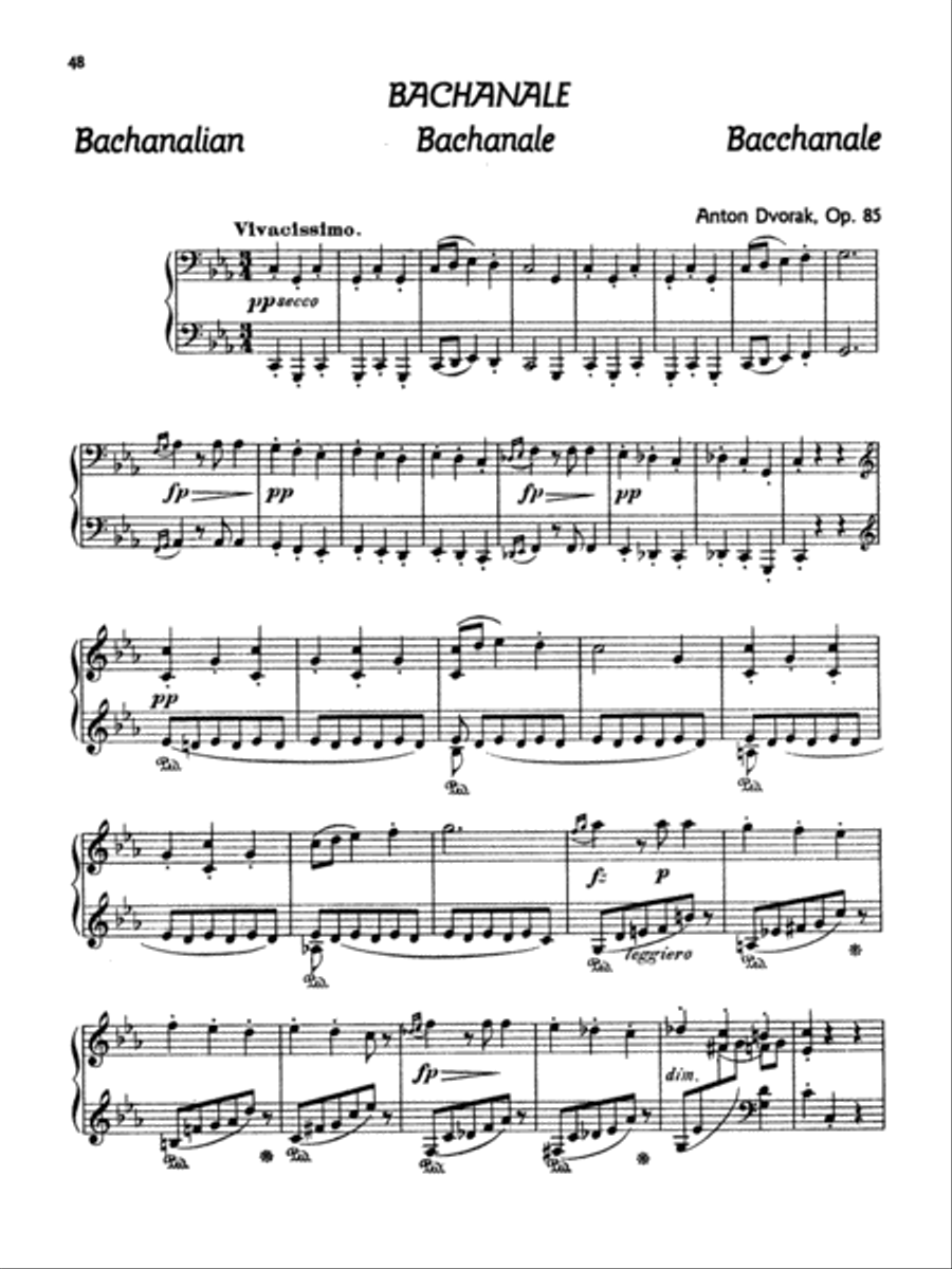 Dvorák: Poetical Tone Pictures, Op. 85 Piano Solo scores gallery preview page 1