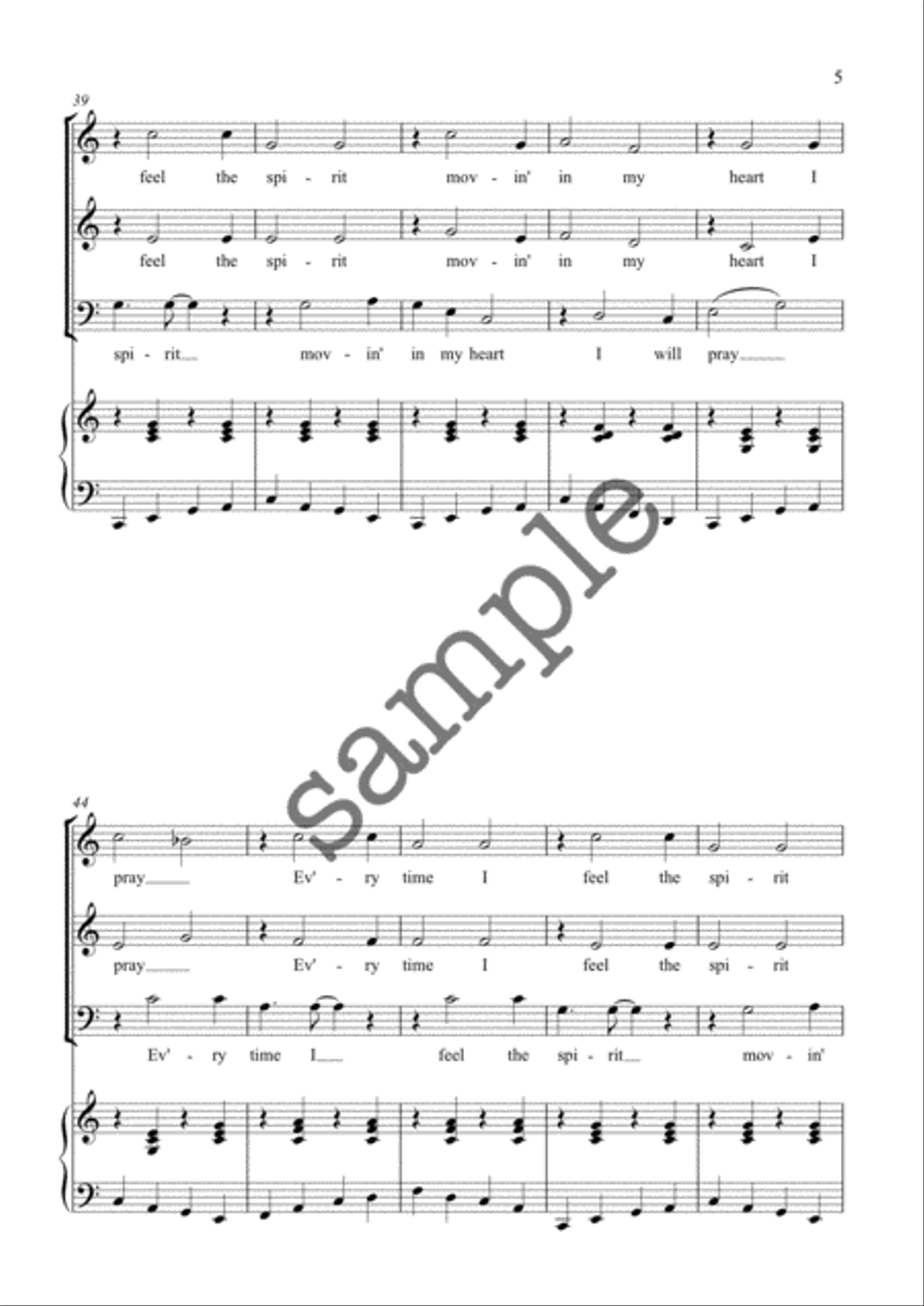 Every Time I Feel the Spirit 3-Part scores gallery preview page 5