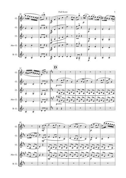 Rondo alla Turca for Clarinet Quartet image number null