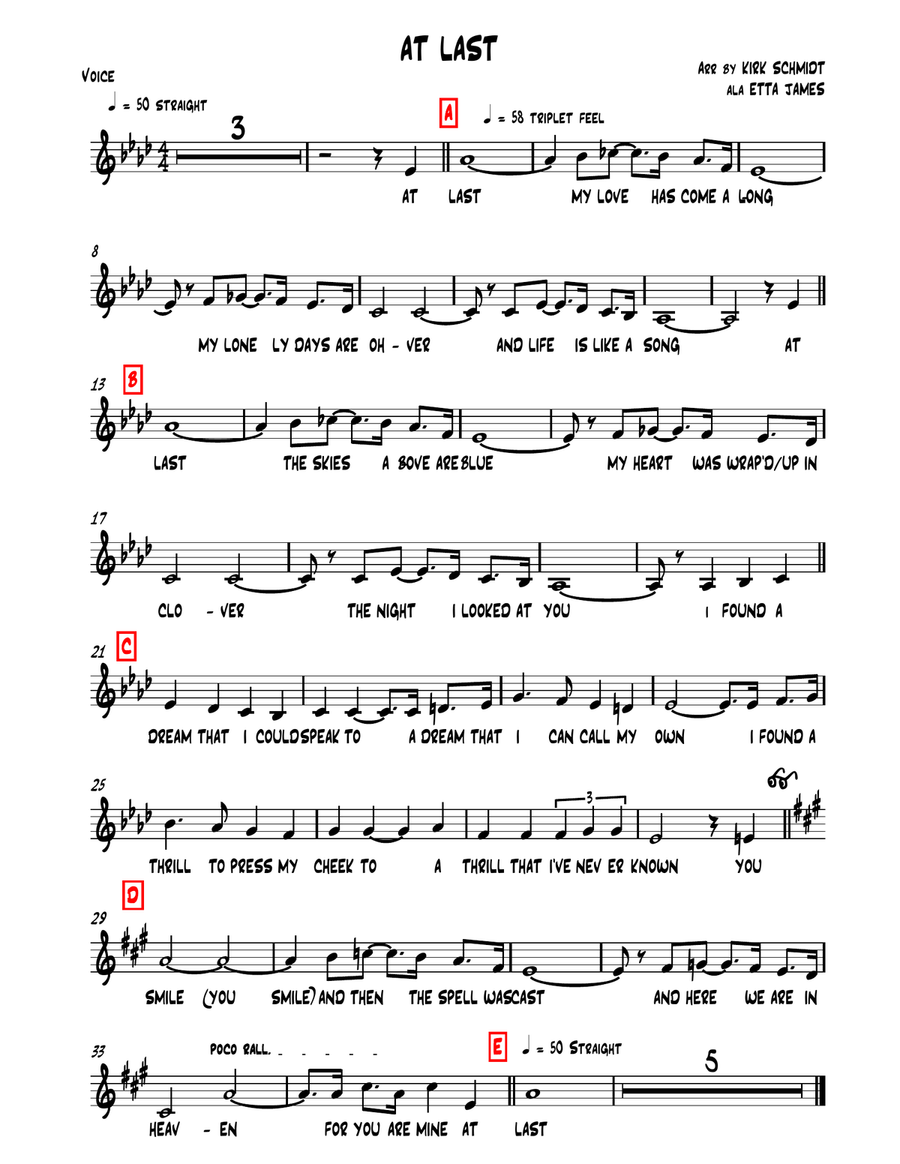 At Last Jazz Ensemble scores gallery preview page 1