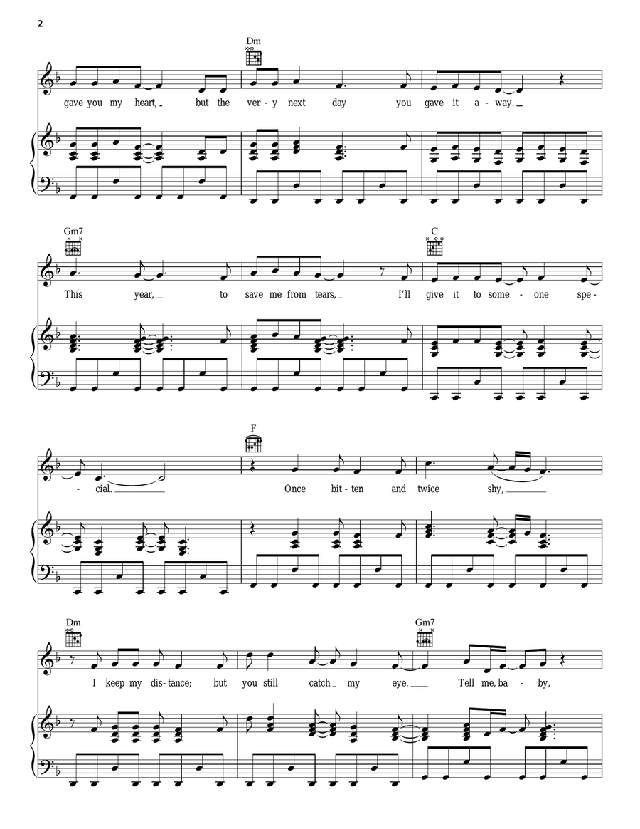 Last Christmas Piano, Vocal, Guitar scores gallery preview page 2