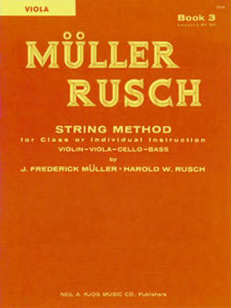 Muller-rusch String Method Book 3-viola