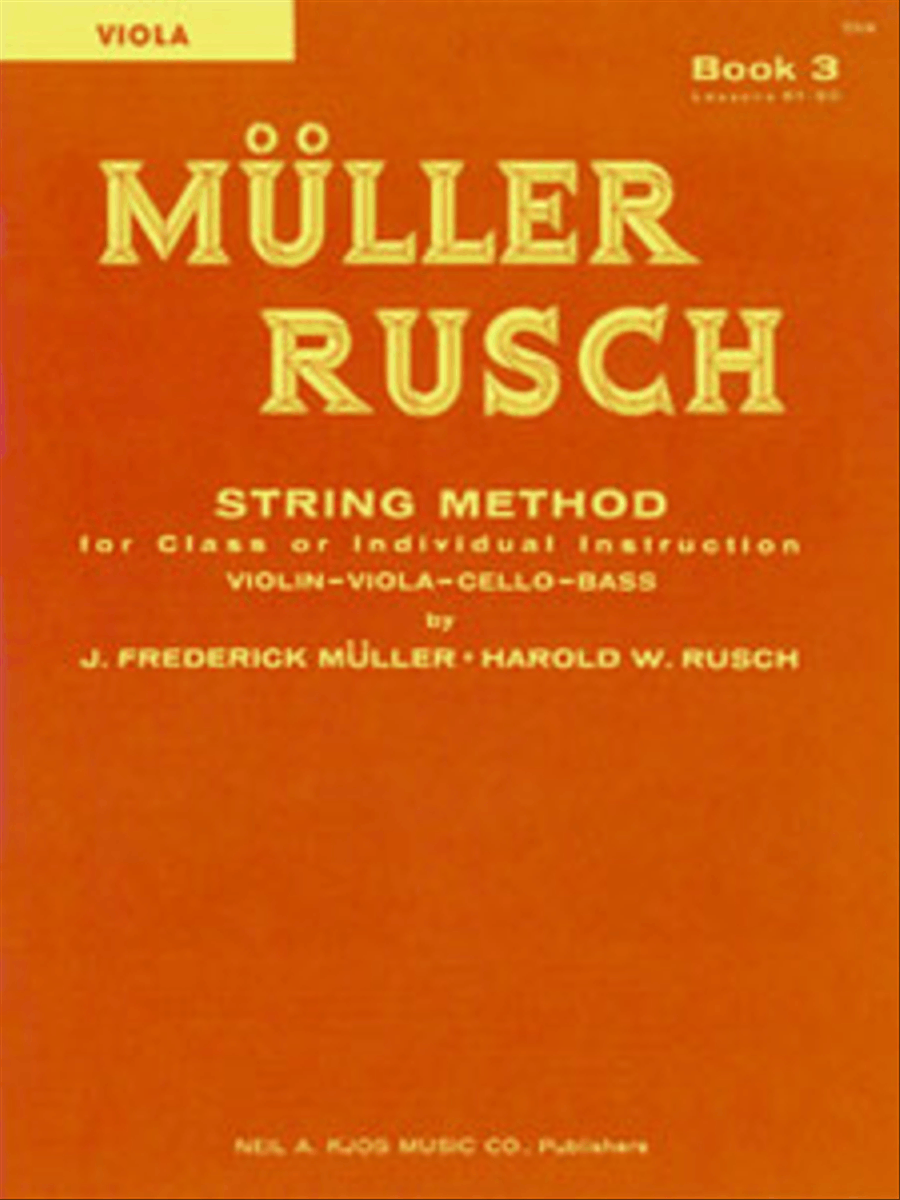 Muller-Rusch String Method Book 3 - Viola Chamber Orchestra scores gallery preview page 1