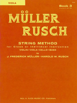 Book cover for Muller-Rusch String Method Book 3 - Viola