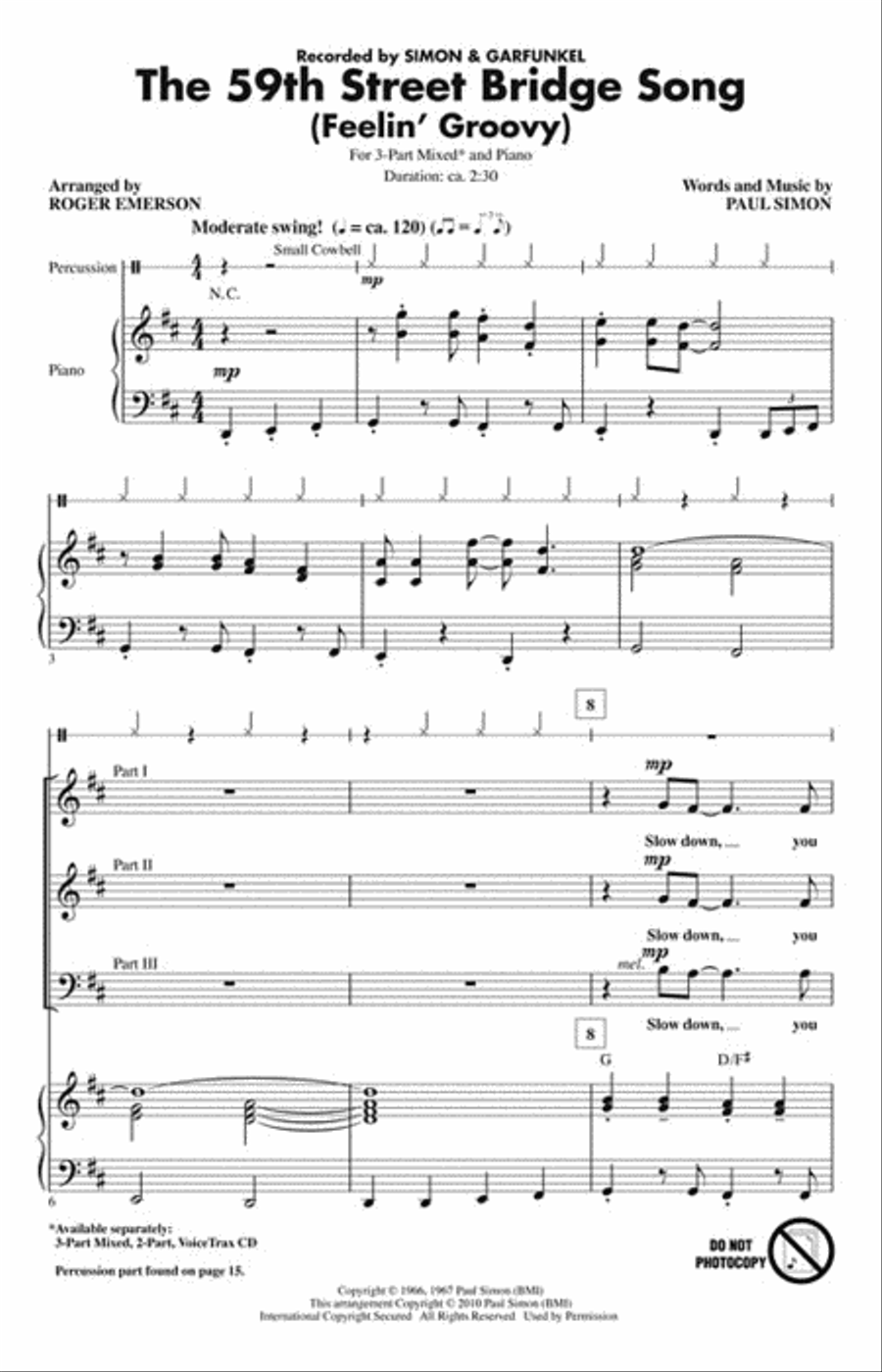 The 59th Street Bridge Song Choir scores gallery preview page 2