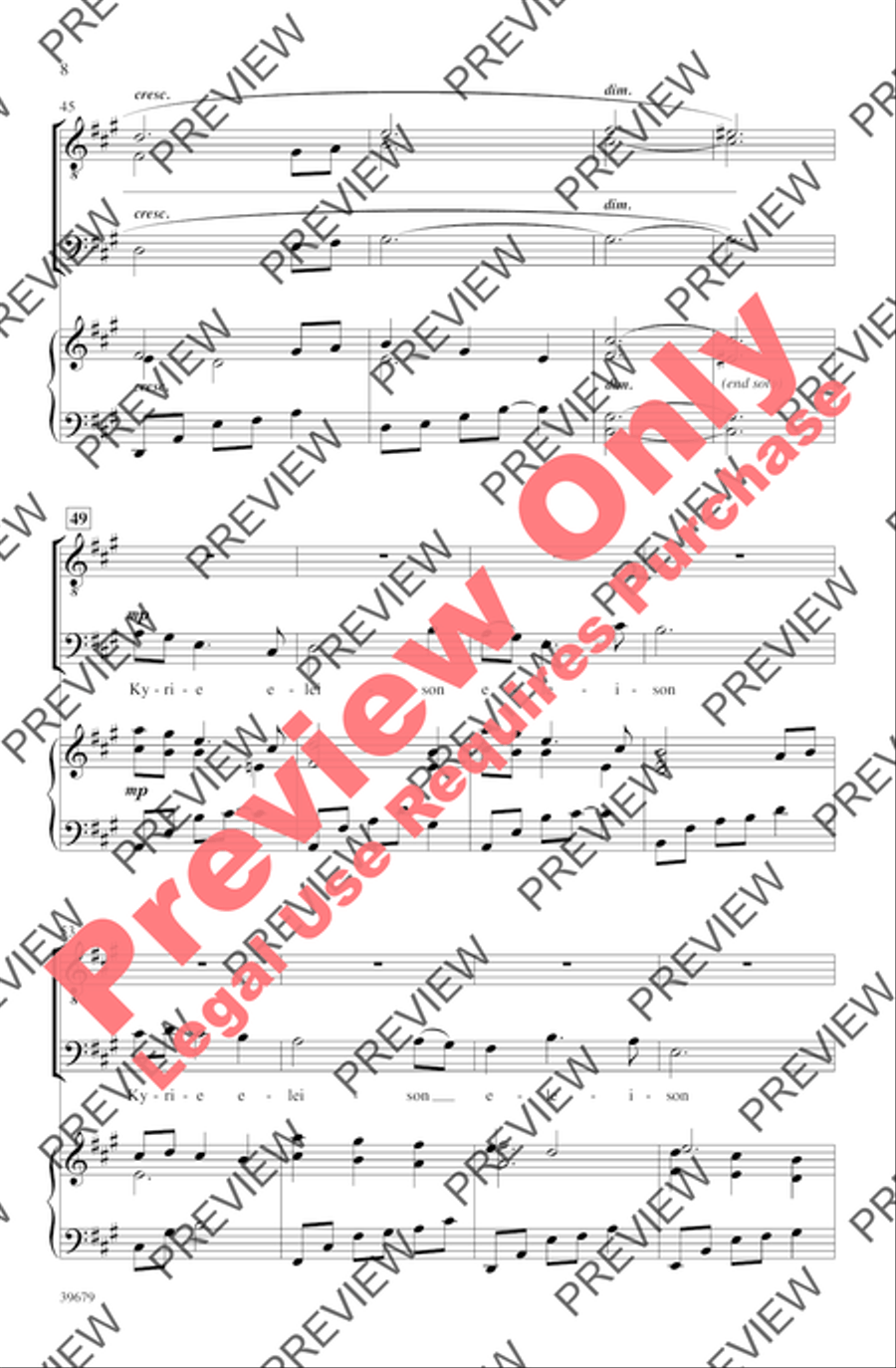 Missa Festiva Men's Choir scores gallery preview page 10