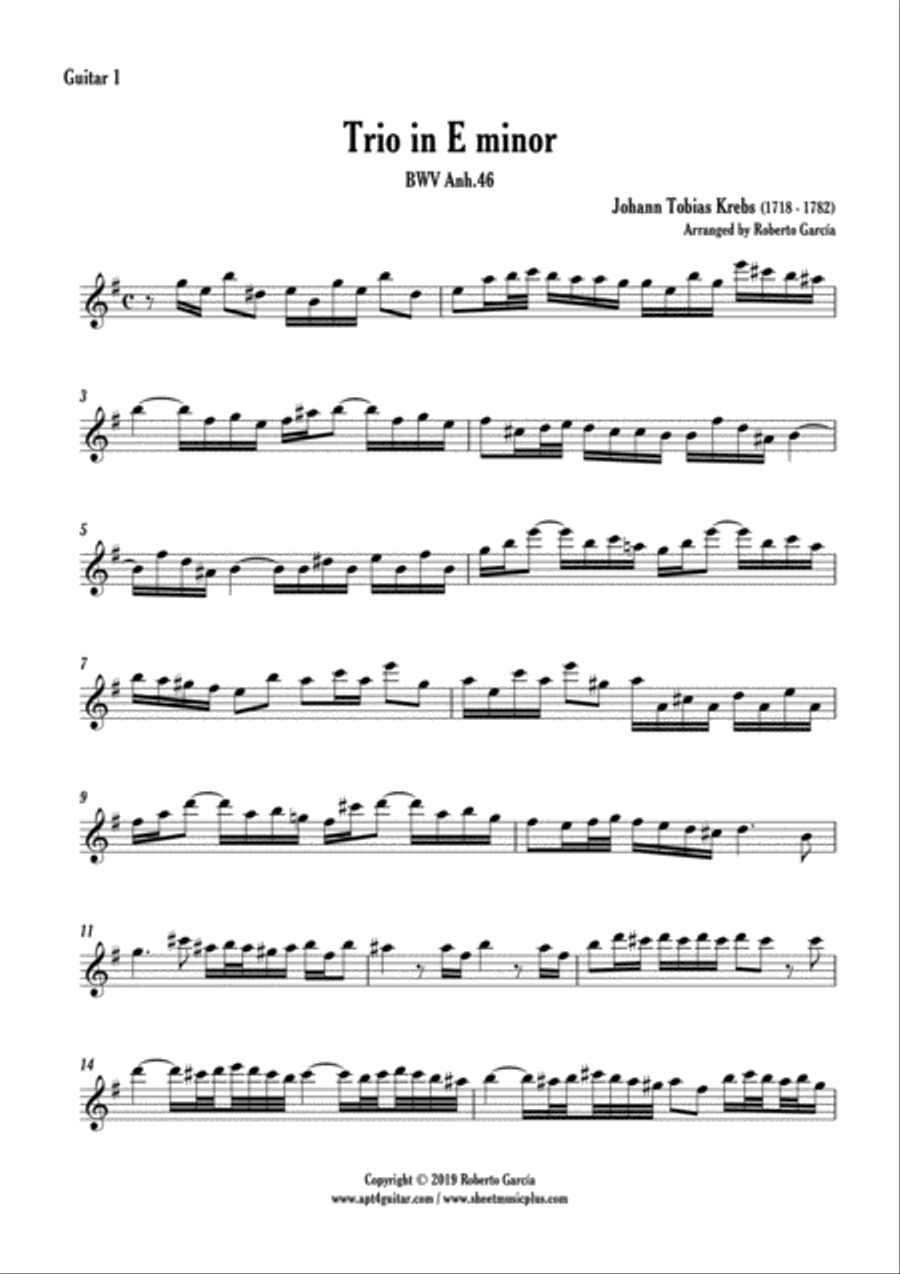 Trio BWV Anh.46 Small Ensemble scores gallery preview page 6