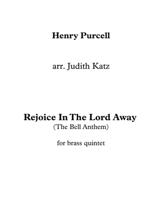 Book cover for Rejoice In The Lord Alway (The Bell Anthem) - for brass quintet