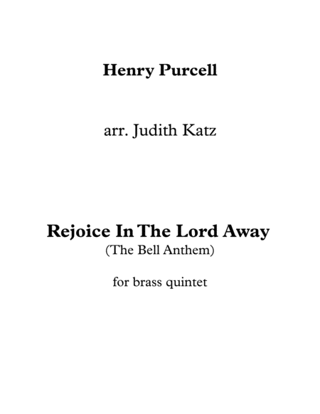 Rejoice In The Lord Alway (The Bell Anthem) - for brass quintet image number null