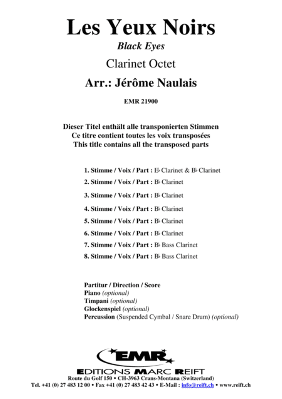 Les Yeux Noirs Clarinet scores gallery preview page 2