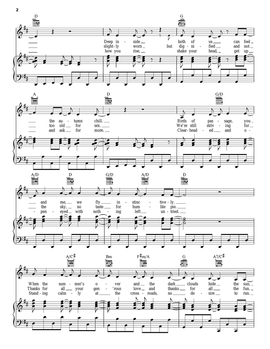 When All Is Said And Done Piano, Vocal, Guitar scores gallery preview page 2