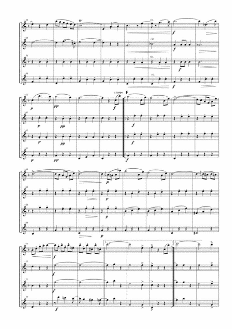 Voices Of Spring for Saxophone Quartet Saxophone Quartet scores gallery preview page 6