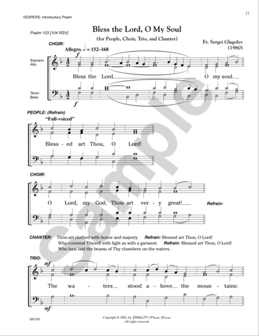 Selected Orthodox Sacred Choral Works, vol. 1 (Orthodox Liturgical Singing in America) Choir scores gallery preview page 5