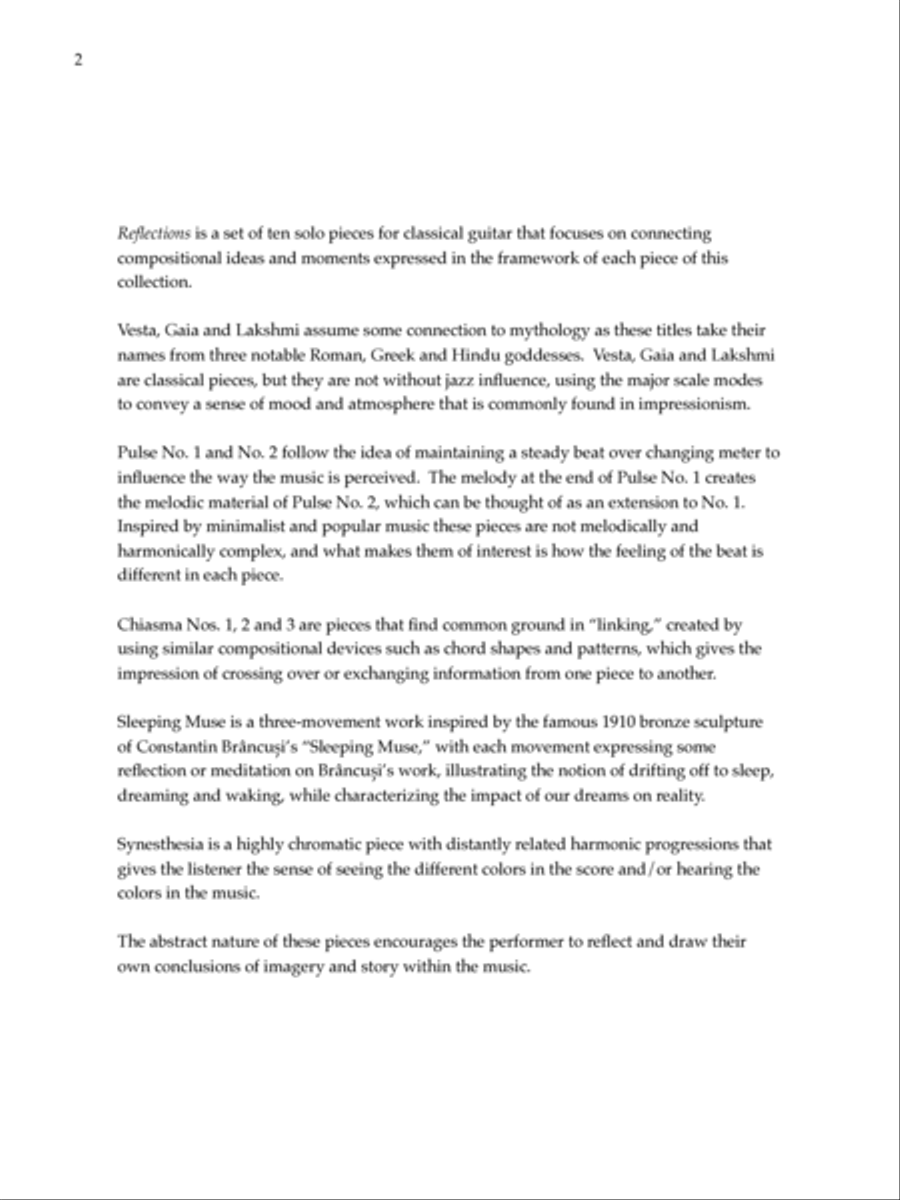 Reflections: Ten Solos for Guitar Acoustic Guitar scores gallery preview page 2