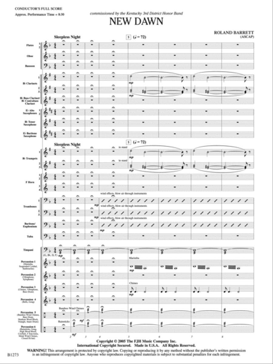New Dawn: Score Concert Band scores gallery preview page 4