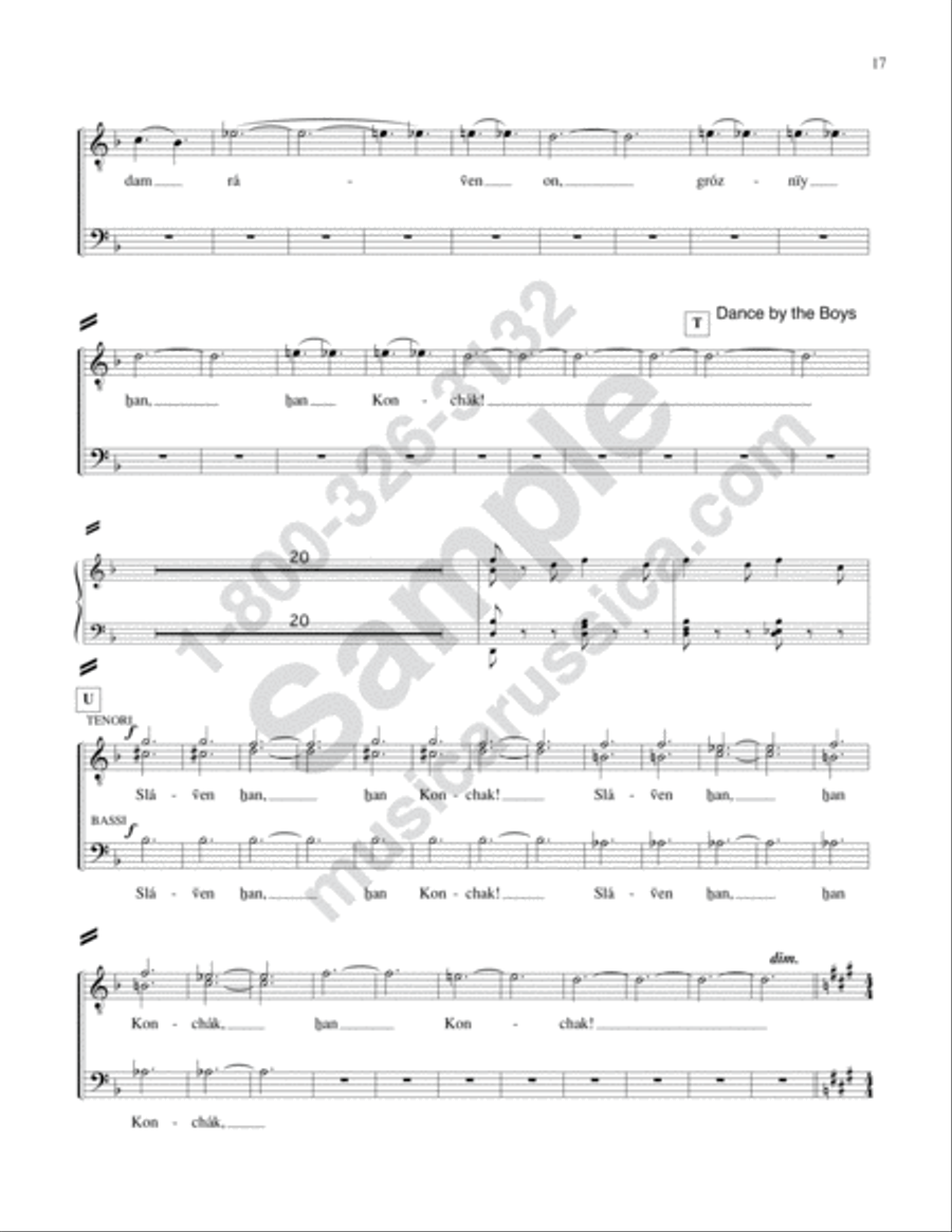 Polovetsian Dances from 'Prince Igor' (Choral Parts) 4-Part scores gallery preview page 16