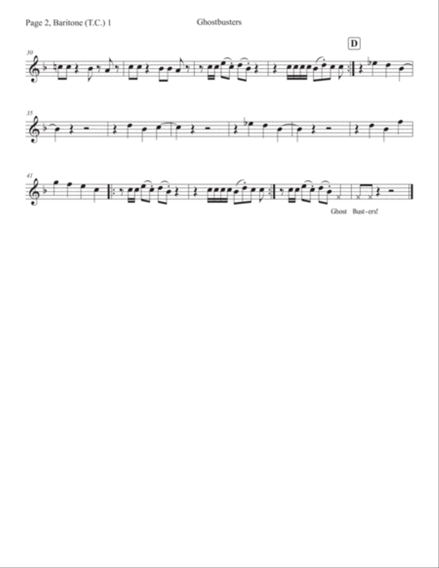 Ghostbusters Choir scores gallery preview page 5
