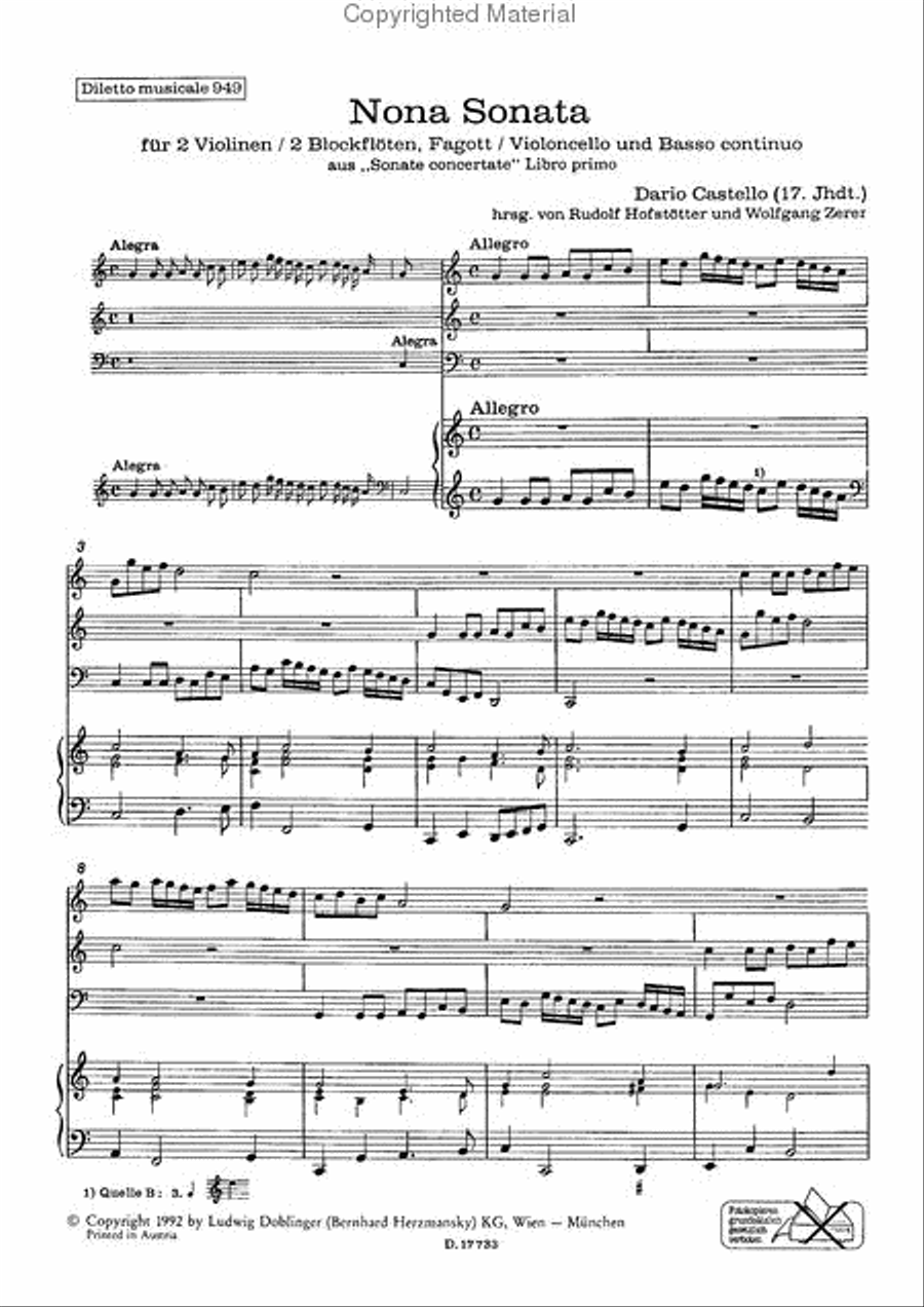 Nona Sonata in C Piano scores gallery preview page 2