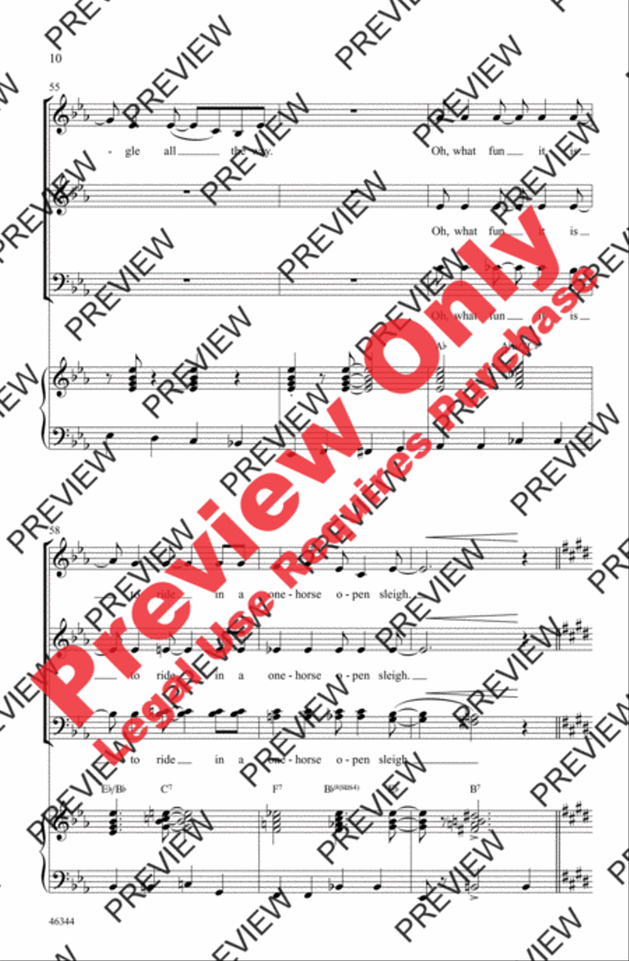 Jingle Bells Jingle Bells 4-Part scores gallery preview page 10