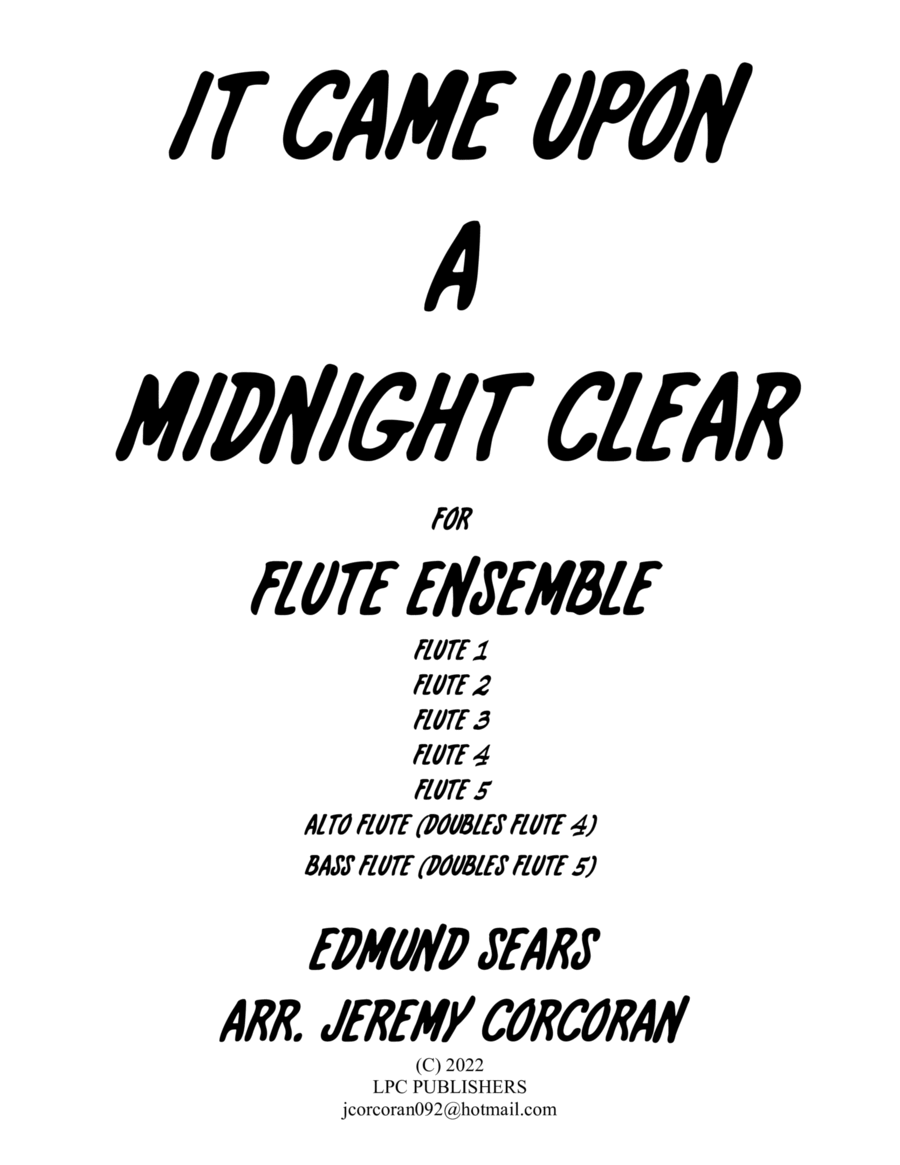It Came Upon A Midnight Clear for Flute Ensemble image number null