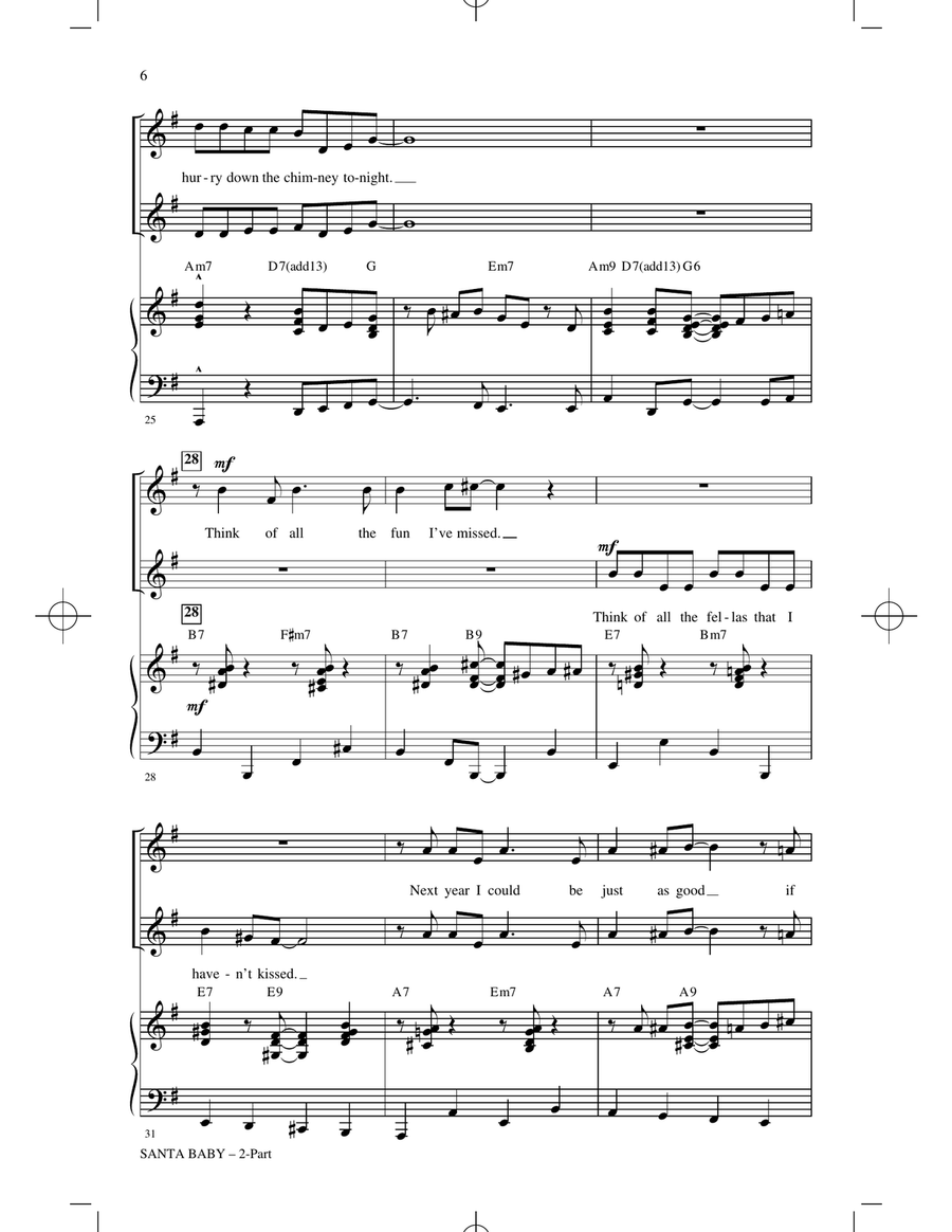 Santa Baby Santa Baby 2-Part scores gallery preview page 4