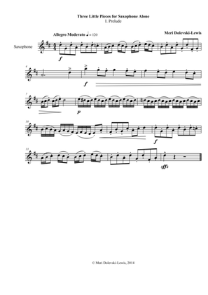 Three Little Pieces for Saxophone Alone