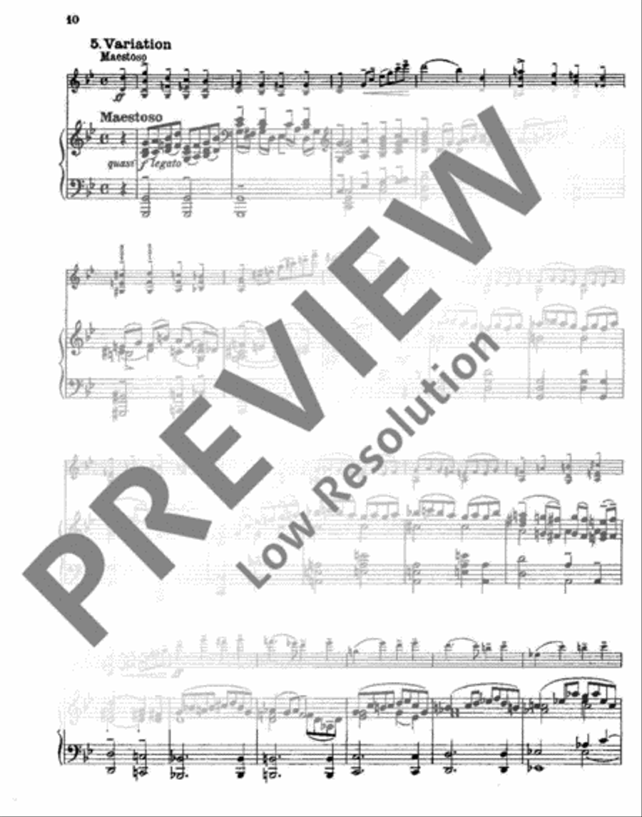 Variations on a Theme of Mozart Violin Solo scores gallery preview page 11