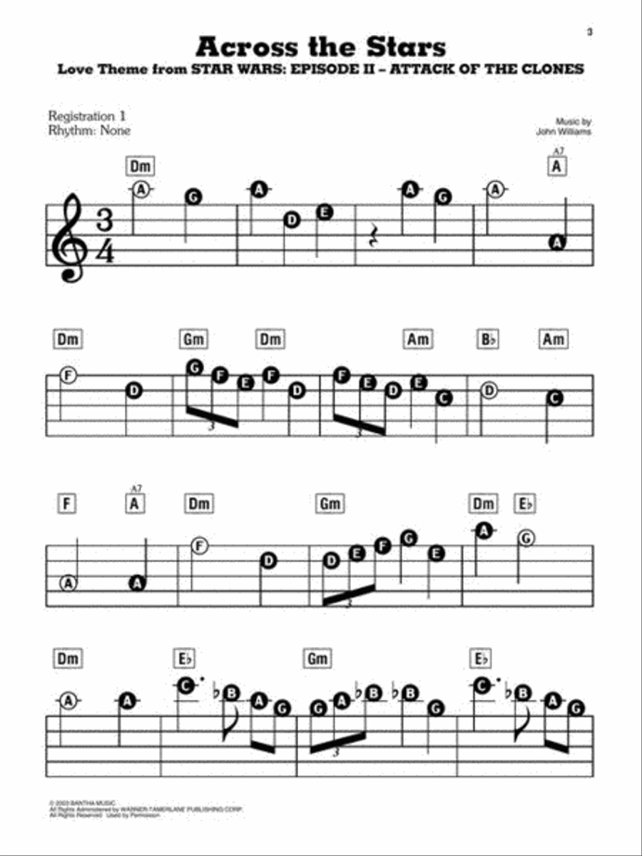 Star Wars Electronic Keyboard scores gallery preview page 5